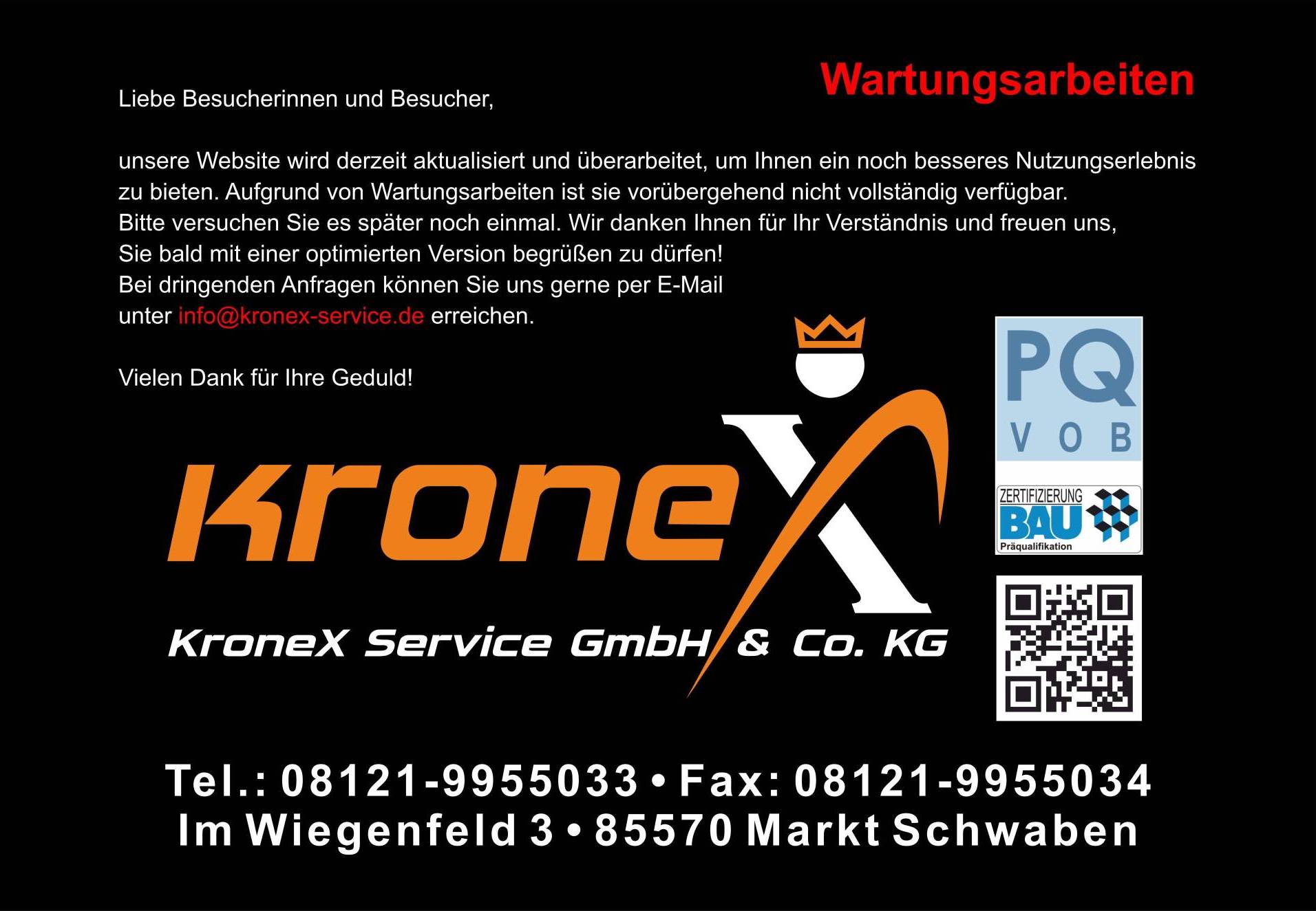 Website in Wartung